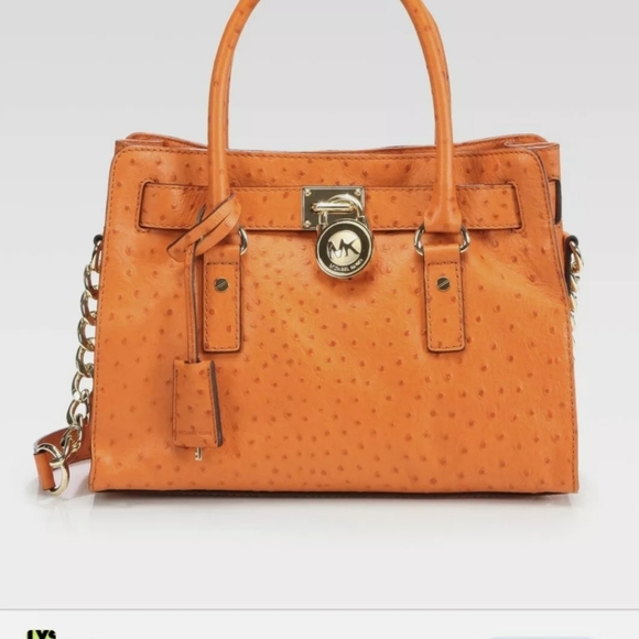 🥳HP🥳Michael Kors Brown Gold Hamilton Leather Tote Bag - Picture 10 of 14